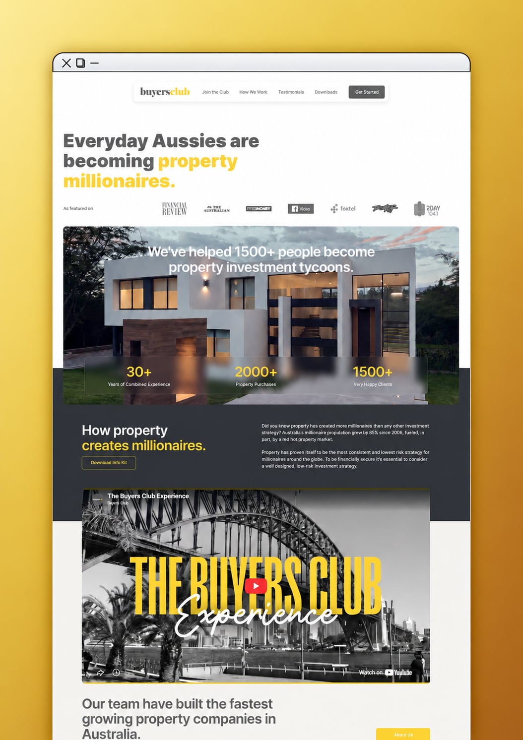 A website we built for a buyers agencies business